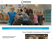 Tablet Screenshot of motionsfitness.com